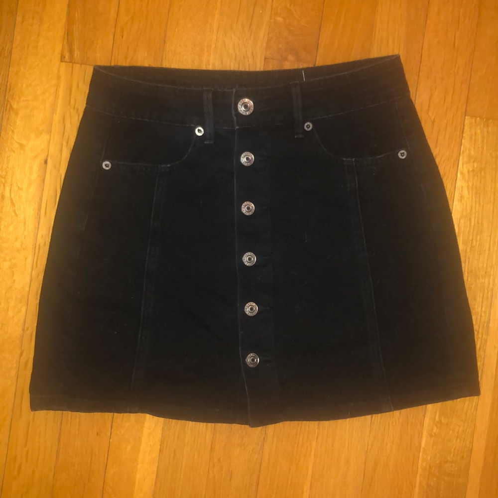 Black jean skirt